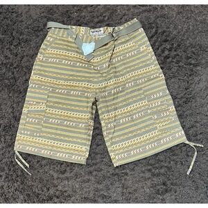 Henry & William Mens Khaki Orange Cargo Shorts Mens Size 38 New With Tags